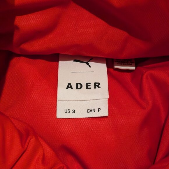 PUMA x ADER ERROR Hooded Button-Up Unisex Padded Down Coat Red S - Picture 8 of 10